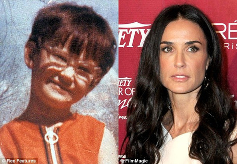 Demi Moore ugly duckling