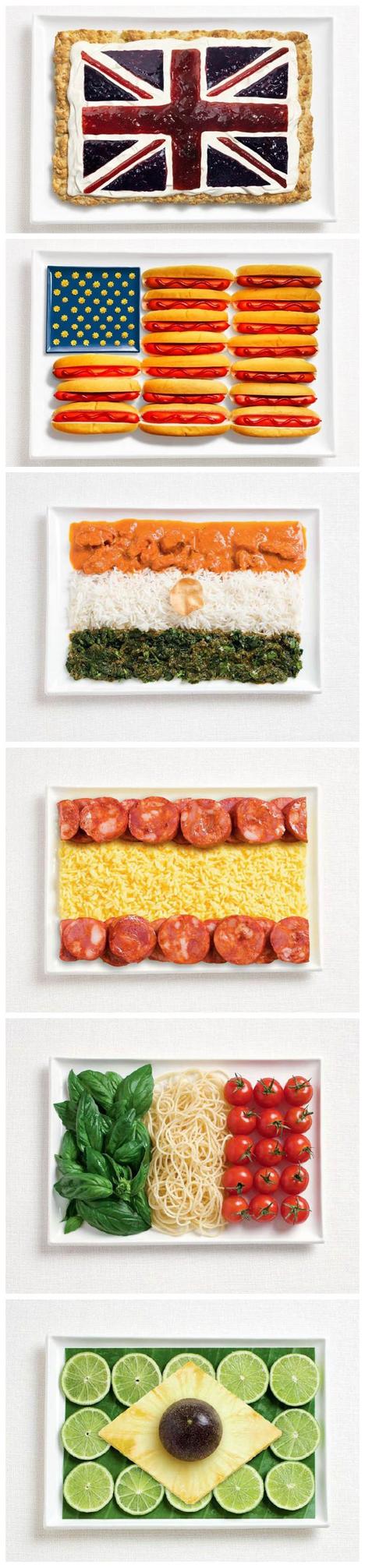 Flags Made From Food
