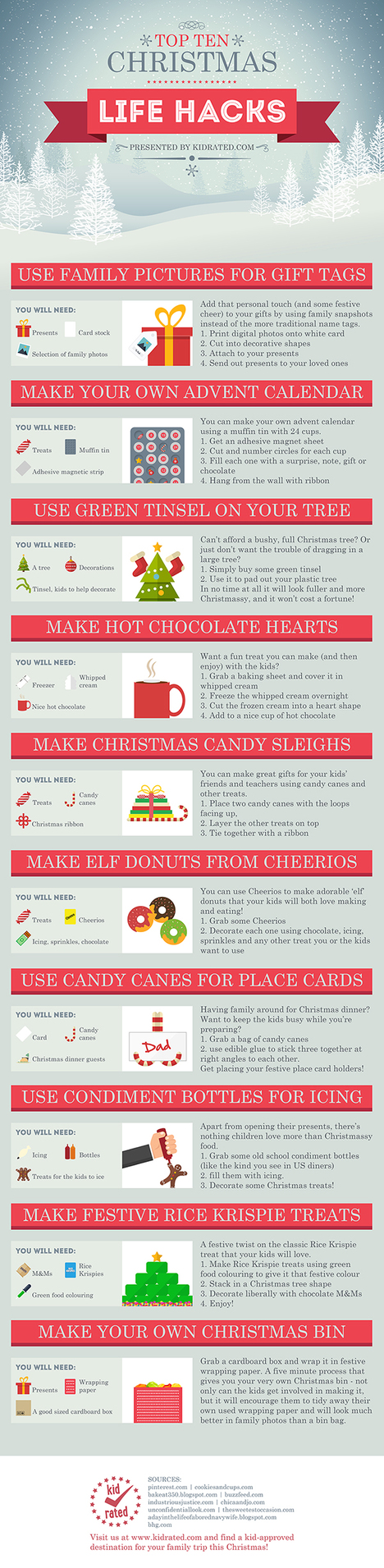 Christmas Life Hacks (Infographic)