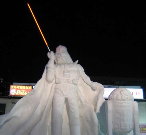 Darth Vader Snow Sculpture